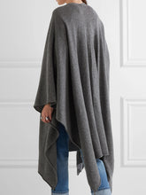 Load image into Gallery viewer, Grey Cashmere Wrap Shawl Women's Coat