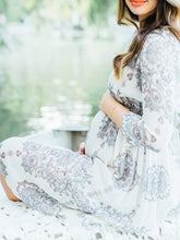 Load image into Gallery viewer, Maternity Loose V-Neck Printed Dress