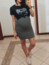 Load image into Gallery viewer, Fashion Striped Round Neck Maternity Dress