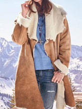 Load image into Gallery viewer, Casual Faux Sueded Turn-down Collar Long Sleeve Winter Coat