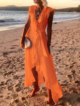 Load image into Gallery viewer, Pure Color Leisure Beach Vacation Women's Dress
