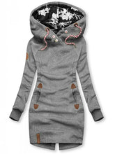 Load image into Gallery viewer, Printed Hooded Sweatshirt Women's Dresses