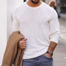 Load image into Gallery viewer, Men's Round Neck Mid-length Sleeve Knitted Top