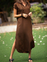 Load image into Gallery viewer, Casual Fashion V-neck Shirt Dress