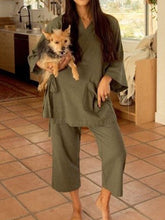 Load image into Gallery viewer, Casual Loose Cotton and Linen Suit