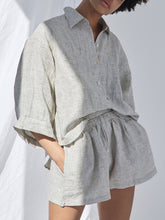 Load image into Gallery viewer, Casual Shirt Loose Shorts Linen Suit