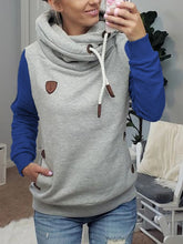 Load image into Gallery viewer, Drawstring Pile Collar Breathable Women's Tops