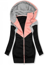 Load image into Gallery viewer, Color Block Zipper Running Women's Coat