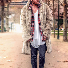 Load image into Gallery viewer, Winter Plain Thicken Faux Fur Keep Warm Long Coat