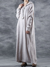 Load image into Gallery viewer, Hooded Knitted Long Autumn and Winter Dress