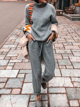 Load image into Gallery viewer, High Neck Tie Knit Street Shot Women's Suits