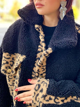 Load image into Gallery viewer, Autumn and Winter Ladies Leopard Print Decorated Ladies Thick Coat