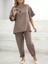 Load image into Gallery viewer, Women's Casual Solid Color Cotton And Linen Suit