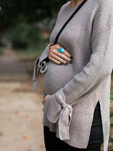 Load image into Gallery viewer, Maternity Casual Loose And Comfortable Solid Color Knitted Long-Sleeved Top
