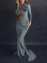 Load image into Gallery viewer, Fashion Sexy Solid Color Photo Dress For Pregnant Women