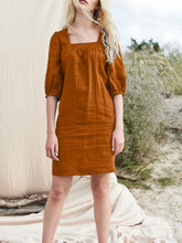 Load image into Gallery viewer, Fashion Square Neck Puff Sleeve Dress