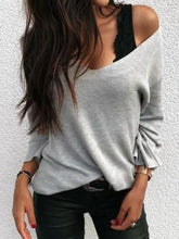Load image into Gallery viewer, Fashion Women Long Sleeve Pure Color Pullover Sweater