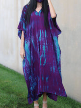 Load image into Gallery viewer, Fashion Tie-dye Middle Sleeve Loose Dress