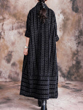 Load image into Gallery viewer, Cotton And Linen Striped Belt Women's Coat
