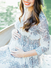 Load image into Gallery viewer, Maternity Loose V-Neck Printed Dress