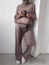 Load image into Gallery viewer, Casual High Neck Long Sleeve Sweater Trousers Maternity Suit