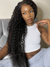 Load image into Gallery viewer, Fashion Black Big Wave Fiber Wig