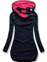 Load image into Gallery viewer, Casual Hooded Stitching Top Coat
