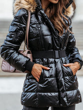 Load image into Gallery viewer, Autumn and Winter Fashion Fur Collar Warm Ladies Down Jacke