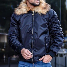 Load image into Gallery viewer, Fur Collar Solid Color Jacket