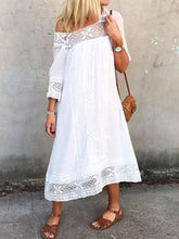 Load image into Gallery viewer, White Lace Air Quality Women's Dress