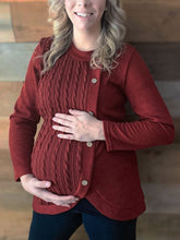 Load image into Gallery viewer, Maternity Casual And Comfortable Solid Color Knitted Long-Sleeved Top
