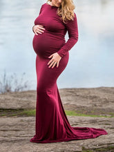 Load image into Gallery viewer, Fashion Long Sleeve Halter Photo Dress for Pregnant Women