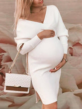 Load image into Gallery viewer, Fashion Solid Color Casual Slim Dress for Pregnant Women