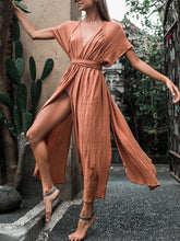 Load image into Gallery viewer, Cotton And Linen Split Sexy Outdoor Women's Dress