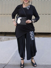 Load image into Gallery viewer, Ladies Fashion Casual Polka Dot Design Top And Cotton Comfortable Pants Suit