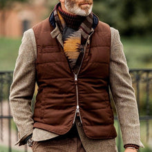 Load image into Gallery viewer, Men's Fashion Retro Casual Warm Zipper Vest