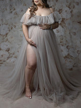 Load image into Gallery viewer, Fashion Sexy Solid Color Tulle Photo Dress For Pregnant Women