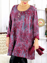 Load image into Gallery viewer, Irregular Printed Crew Neck Women's Tops
