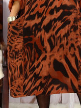 Load image into Gallery viewer, Fashion Leopard Print Pocket Long Sleeve Dress