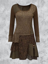 Load image into Gallery viewer, Retro Casual A-line Long Sleeve Round Neck Dress