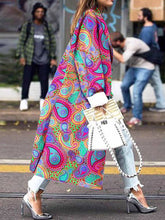 Load image into Gallery viewer, Graffiti Color Block Lapel Women's Coat