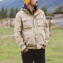 Load image into Gallery viewer, Hooded Field Tooling Multi-Pocket Men's Coat