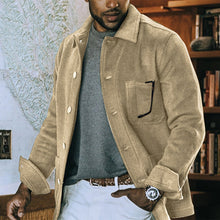 Load image into Gallery viewer, Folding Collar Long Sleeve Men's Jacket