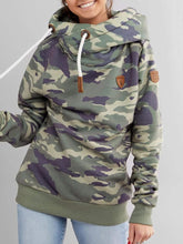 Load image into Gallery viewer, Camouflage Print Hooded Sport Women's Tops