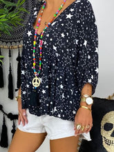 Load image into Gallery viewer, Star Print Crew Neck Cotton Women's Suit
