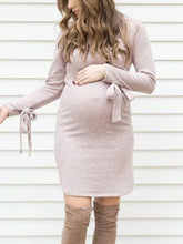 Load image into Gallery viewer, High Elastic Casual Long Sleeve Maternity Dress