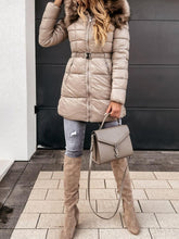 Load image into Gallery viewer, Autumn and Winter Fashion Fur Collar Warm Ladies Down
