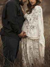 Load image into Gallery viewer, Maternity Sexy V-Neck Lace Photography Dress