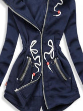 Load image into Gallery viewer, Drawstring Hooded Jacket