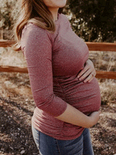 Load image into Gallery viewer, Cotton Knitted Loose Maternity Top
